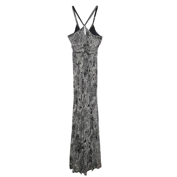 EXPRESS Snakeskin Maxi Dress Strappy Sleeveless Animal Print Black White Size XS - Picture 6 of 11